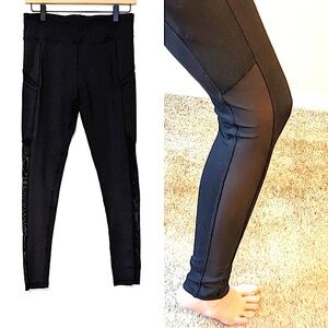 Badgley Mischka Sport Full Length High Waist Athletic Leggings size Small